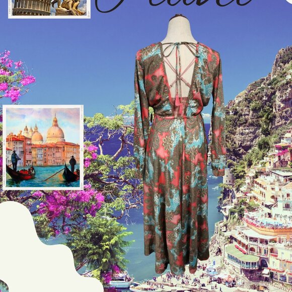 Bohemian Paisley Long Dress - Picture 3 of 6